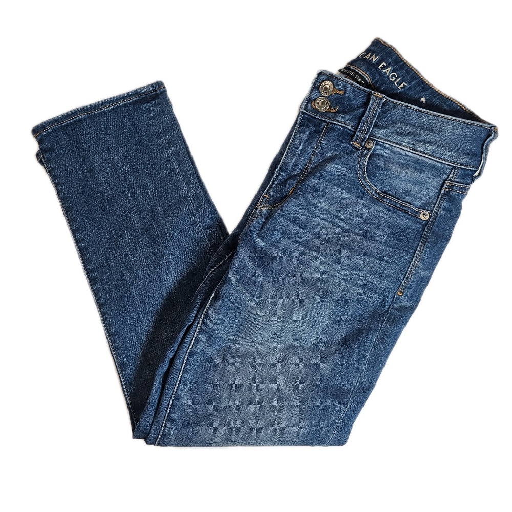 American Eagle Jeans Womens 6 Blue Denim Artist Crop Next Level‎ Stretch Bootcut
